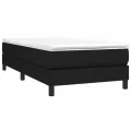 cadre de lit et matelas Noir 80x200 cm Tissu