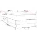 cadre de lit et matelas Noir 80x200 cm Tissu