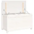 Banc Blanc 80x41x77 cm Bois de pin massif
