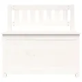 Banc Blanc 80x41x77 cm Bois de pin massif