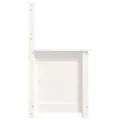 Banc Blanc 80x41x77 cm Bois de pin massif