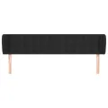 Tête de lit avec oreilles Noir 203x23x78/88 cm Similicuir