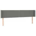 Tête de lit à LED Gris foncé 183x16x78/88 cm Tissu