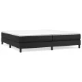 cadre de lit avec matelas Noir 200x200 cm Similicuir