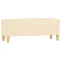 Banc Crème 100x35x41 cm Tissu