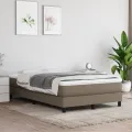 cadre de lit avec matelas Taupe 120x200 cm Tissu