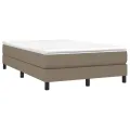 cadre de lit avec matelas Taupe 120x200 cm Tissu