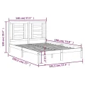 Cadre de lit Bois de pin massif 140x190 cm