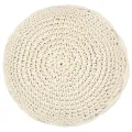 Pouf fait à la main en macramé 45 x 30 cm Coton