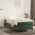 cadre de lit Vert foncé 90x190 cm Velours