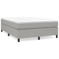 cadre de lit Gris clair 140x200 cm Tissu