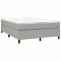 cadre de lit Gris clair 140x200 cm Tissu