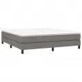 cadre de lit Gris foncé 160x200 cm Tissu