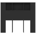 Armoire de tête de lit noir 120x18,5x102,5 cm