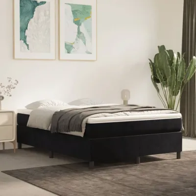 cadre de lit Noir 140x190 cm Velours