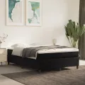 cadre de lit Noir 140x190 cm Velours