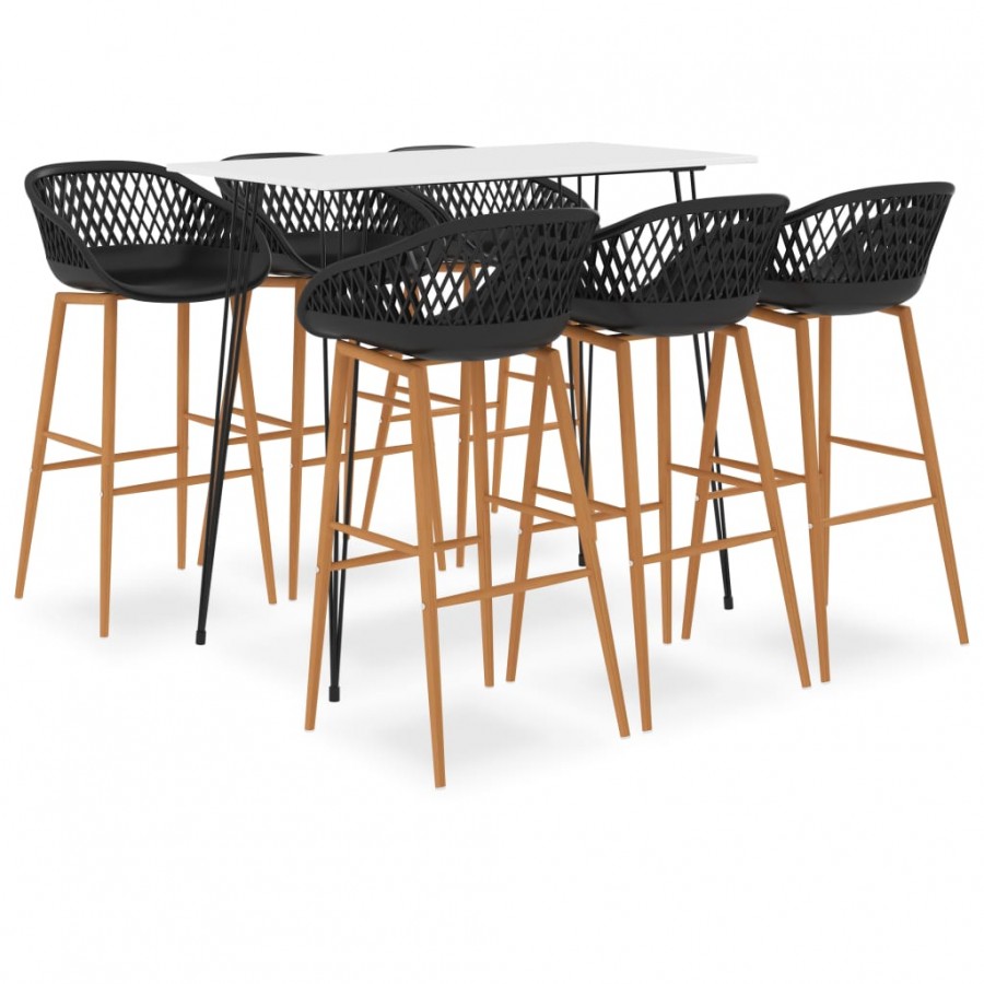 Ensemble de bar 7 pcs Blanc et noir