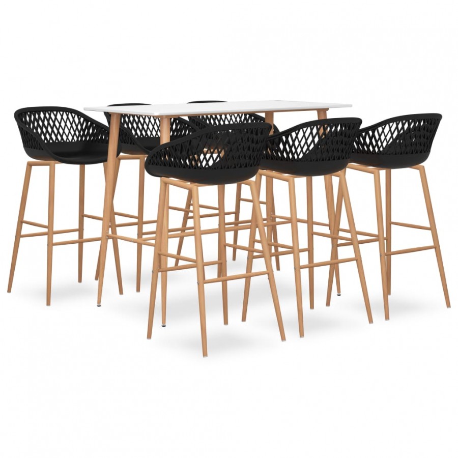 Ensemble de bar 7 pcs Blanc et noir