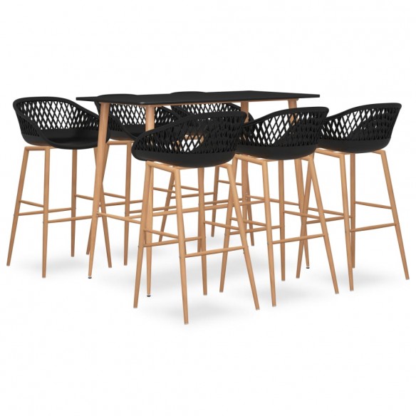 Ensemble de bar 7 pcs Noir