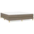 cadre de lit avec matelas Taupe 180x200 cm Tissu