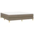 cadre de lit avec matelas Taupe 180x200 cm Tissu