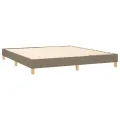 cadre de lit avec matelas Taupe 180x200 cm Tissu
