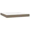 cadre de lit avec matelas Taupe 180x200 cm Tissu