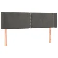 Tête de lit à LED Gris foncé 147x16x78/88 cm Velours