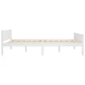 Cadre de lit Bois de pin massif Blanc 160x200 cm