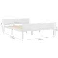 Cadre de lit Bois de pin massif Blanc 160x200 cm