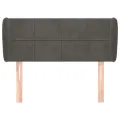 Tête de lit avec oreilles Gris foncé 83x23x78/88 cm Velours