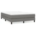 cadre de lit avec matelas Gris foncé 160x200cm Tissu