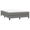 cadre de lit avec matelas Gris foncé 160x200cm Tissu
