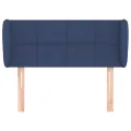 Tête de lit avec oreilles Bleu 103x23x78/88 cm Tissu