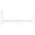 Cadre de lit avec tête de lit blanc simple bois massif