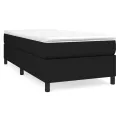 cadre de lit et matelas Noir 80x200 cm Tissu