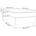 cadre de lit et matelas Noir 80x200 cm Tissu