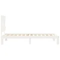 Cadre de lit avec tête de lit blanc simple bois massif