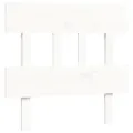 Cadre de lit avec tête de lit blanc simple bois massif