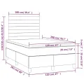 cadre de lit avec matelas LED Gris clair 120x200 cm