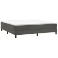 cadre de lit et matelas Gris foncé 160x200cm Velours