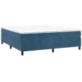 cadre de lit Bleu foncé 200x200 cm Velours