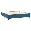 cadre de lit Bleu foncé 200x200 cm Velours
