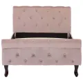 Cadre de lit Rose Velours 90 x 200 cm