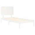 Cadre de lit Blanc Bois de pin massif 90x200 cm