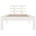 Cadre de lit Blanc Bois massif 75x190 cm Petit simple