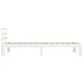 Cadre de lit Blanc Bois massif 75x190 cm Petit simple