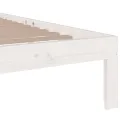 Cadre de lit Blanc Bois massif 75x190 cm Petit simple