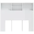 Armoire de tête de lit Blanc brillant 120x19x103,5 cm