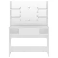 Table de maquillage avec éclairage LED 100x40x135 cm MDF Blanc